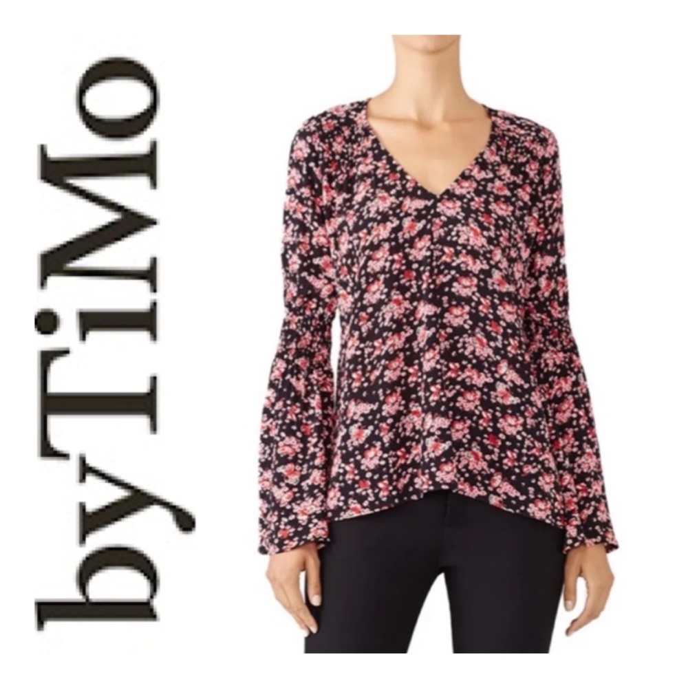 ByTIMO Bell Sleeve Floral Blouse Belle Top Size Smsll  FINAL PRICE